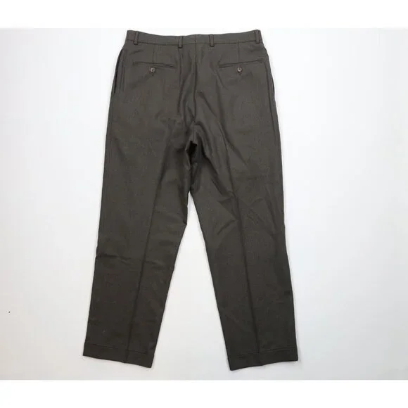 Vintage 90s Streetwear Mens 34x30 Distressed Wool Knit Wide Leg Chino Pants